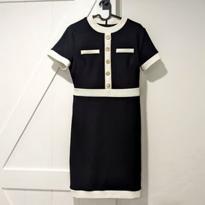 Alexia Admor Dress Black Gold Buttons